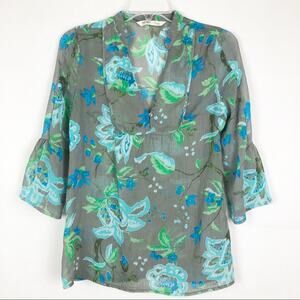 Old Navy Womens Top XS Sheer Lightweight Flowy Cottagecore Forest Fairy Boho